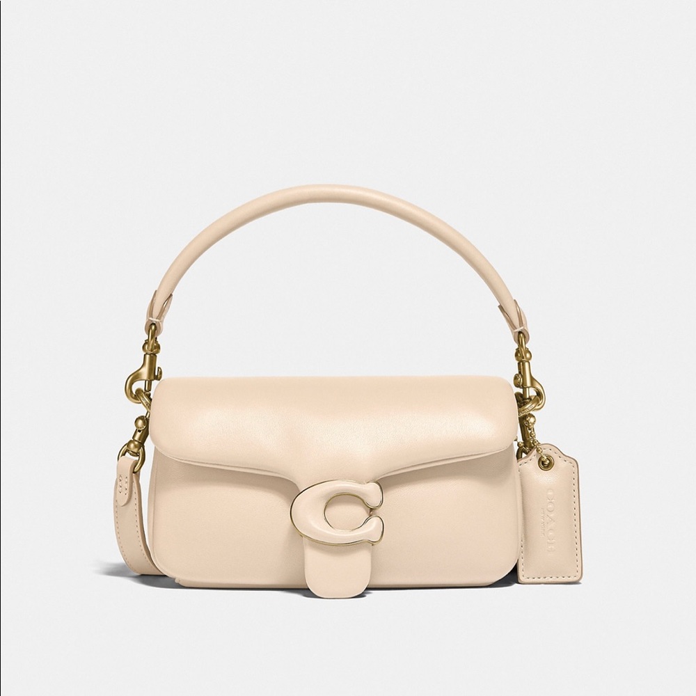 Pillow Tabby Shoulder Bag 18 Ivory and Brass